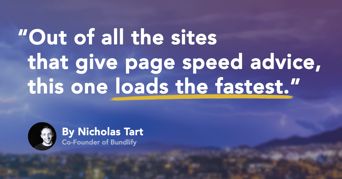 Page speed fast website